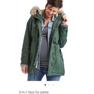 2 in 1 Faux Fur Parka